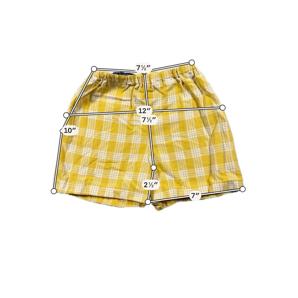 Palaka Shorts Kids Size 2 Yellow Made in Hawaii Elastic Waist